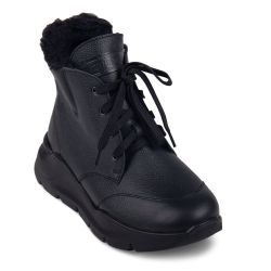 DTD-606 (цв.4-черный) Ботинки (молния и шнурки)