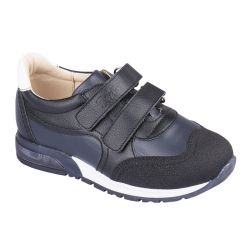 TW-435 (цв.19-сине-черный, 26) Полуботинки спортивные (натур.кожа, св.диоды)