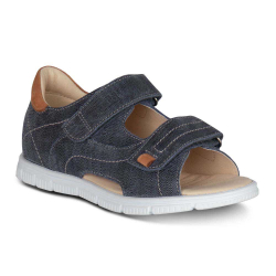 TW-137 (цв.15-джинс) Туфли (Два ремня на велкро (липучке))