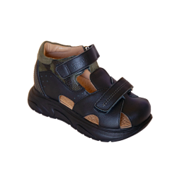 TW-145 (цв.5-черный комбинир., 26) Туфли (закр.нос,натур.кожа)