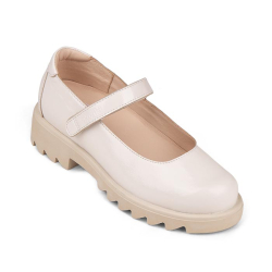 TW-200 (цв.5-бежевый лак) Туфли (Ремень на велкро)