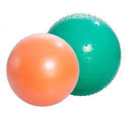 М-185 Мяч для занятий лечебной физкультурой (массажный, с насосом, 85см., зелёный)