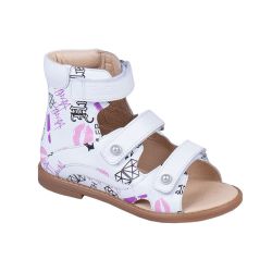 TW-176 (цв.21-белый комбинир) Туфли (отк.носок, выс.задник, натур.кожа)