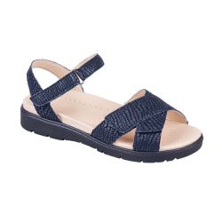 DTD-100 (цв.8-синяя рептилия, 36) Туфли (расст.пяточный ремень)