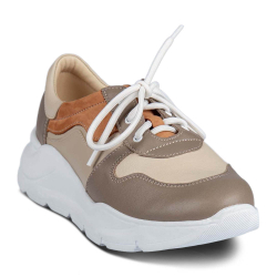 DTD-400 (цв.25-мультикол.бежевый) Полуботинки на шнурках