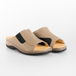 DTD-004 (цв.2-кофе) Туфли летние открытые (Боковая резинка, эластичная вставка)