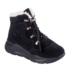 DTD-605 (цв.4-черный велюр, 36) Ботинки (шерст.мех, съемн.стелька)