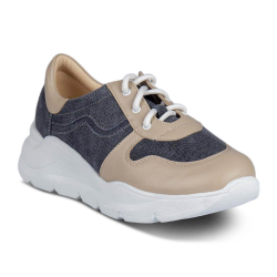 DTD-400 (цв.26-джинс бежевый) Полуботинки на шнурках