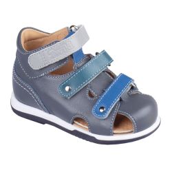 TW-233 (цв.19-серый комб) Туфли (закр.нос,натур.кожа,съемн.стелька)